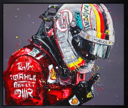 Picture of Vettel- Silvestone '18- Hand Embellished Canvas