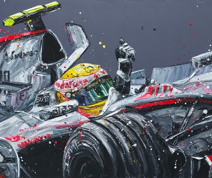 Picture of Lewis Mclaren- Hand Embellished Canvas