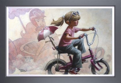 Picture of The Glamour Girl Of The Gas Pedal- Hand Embellished Canvas