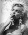 Picture of Smoking Gun- Marilyn- Black and White