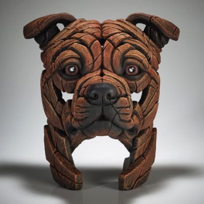 Picture of Staffordshire Bull Terrier Bust - Red