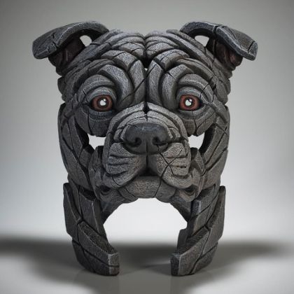 Picture of Staffordshire Bull Terrier Bust - Blue